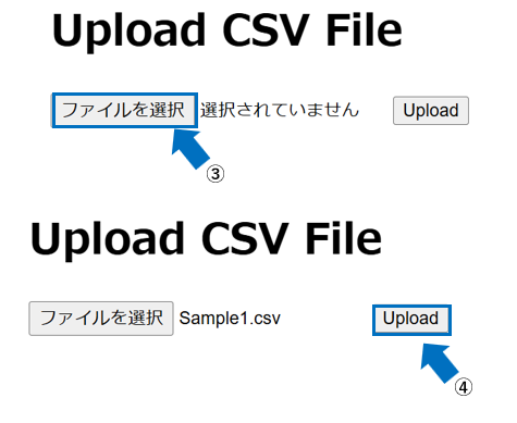 Upload CSV